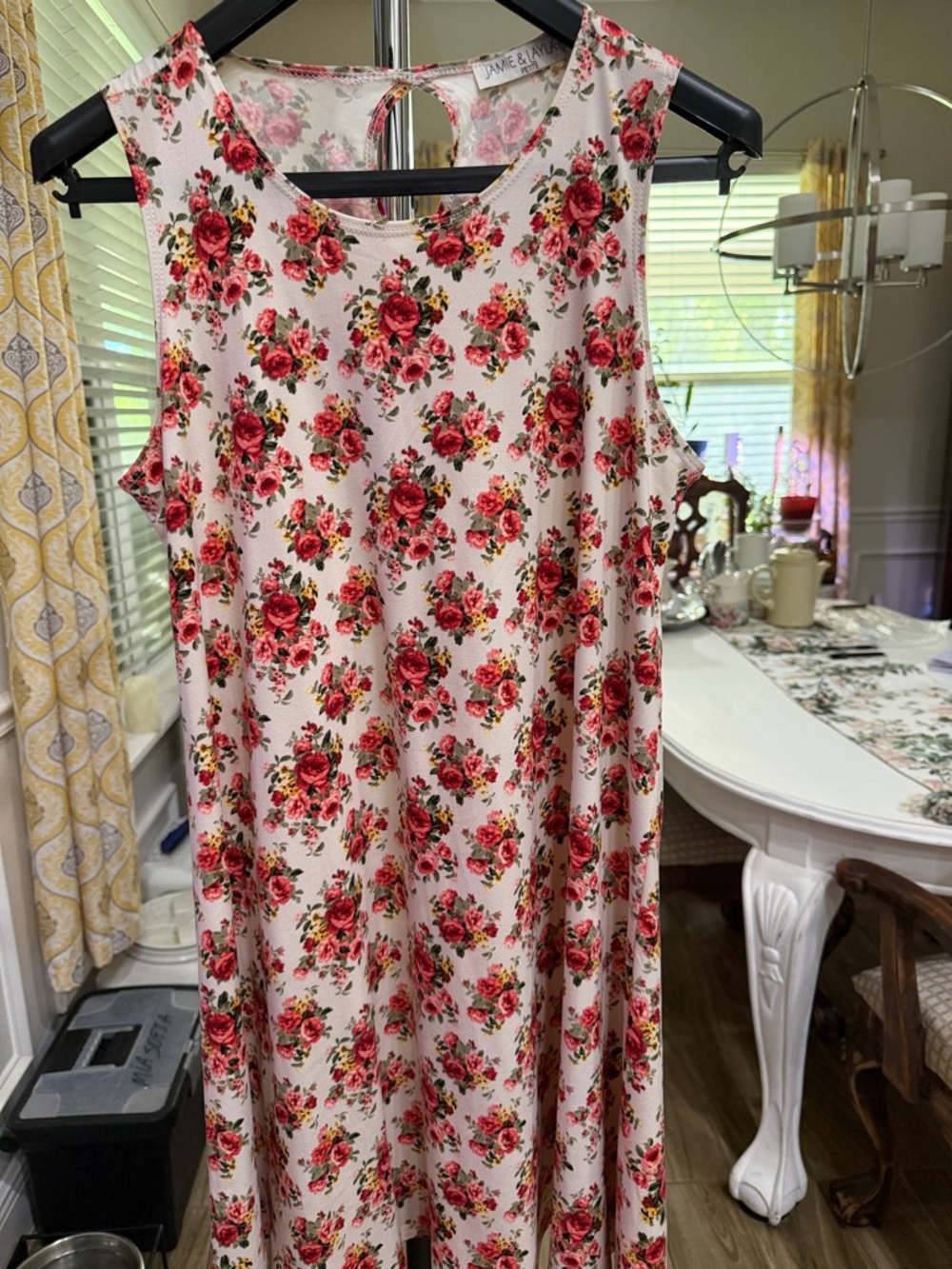 Jane & I Pink Floral Sleeveless A-Line Dress